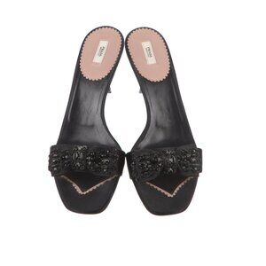 Prada Satin Bow Accents Slides